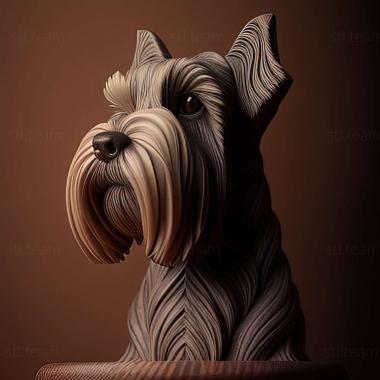 3D model Zwergschnauzer dog (STL)